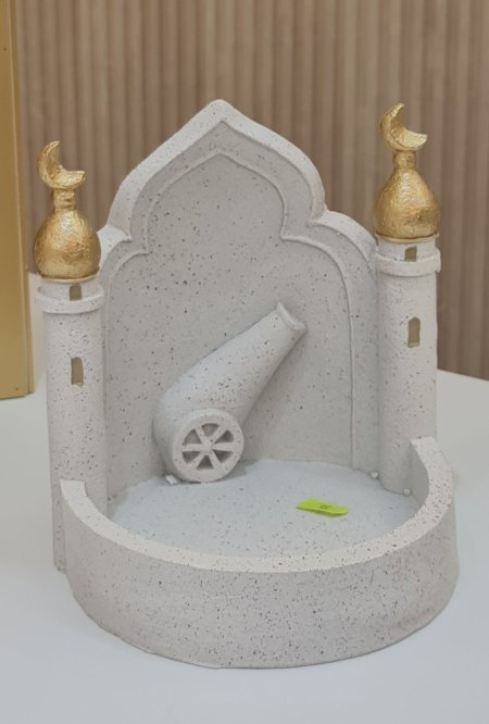 مضيفة محراب مع ماذنتين AMWAJ-37 لون بيج منمش