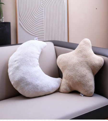 طقم قرنة نجمة مع هلال  لون ابيض وبيج