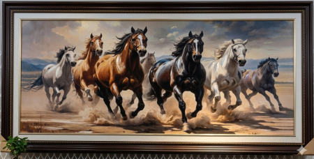 برواز اطار خشبي عرض ١٢٠ سم  طول ٦٠ سم رسمه احصن