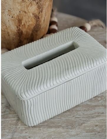 بكيت محارم كونكريت ابيض مع غطاء موجه محززه