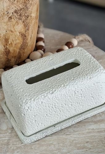 بكيت محارم كونكريت ابيض مع غطاء سفلي ملمس القمر