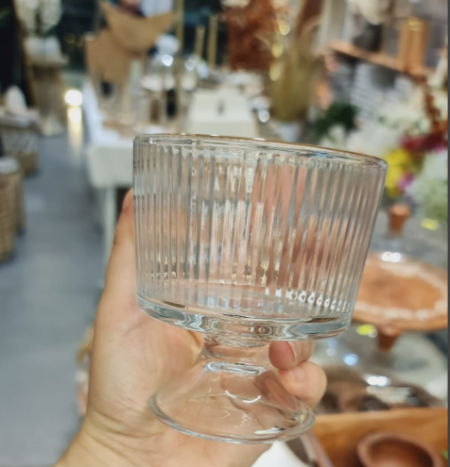طقم كاسات بوظة عدد 6 مع رجل عميق