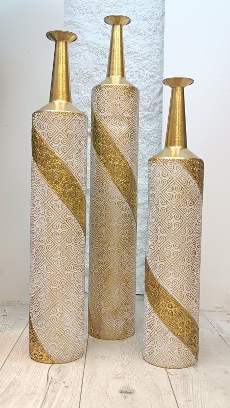 فازه معدني طويل رفيع 3 احجام