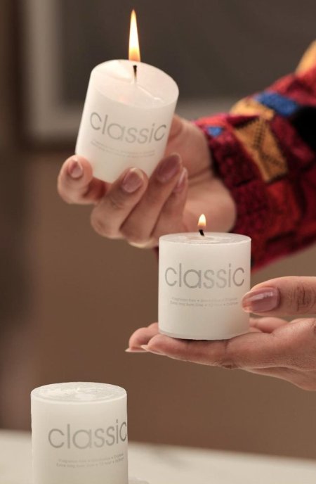 شمع اسطواني كلاسيك حجم صغير 5 سم